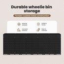 vidaXL Gurulós kuka tároló 5 kukához Fekete 340 x 77,5 x 121,5 cm