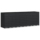 vidaXL Gurulós kuka tároló 5 kukához Fekete 340 x 77,5 x 121,5 cm