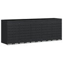vidaXL Gurulós kuka tároló 5 kukához Fekete 340 x 77,5 x 121,5 cm