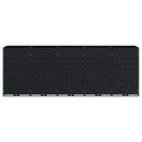 vidaXL Gurulós kuka tároló 5 kukához Fekete 340 x 77,5 x 121,5 cm