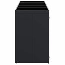 vidaXL Gurulós kuka tároló 5 kukához Fekete 340 x 77,5 x 121,5 cm