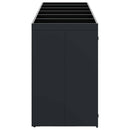 vidaXL Gurulós kuka tároló 6 kukához Fekete 408 x 77,5 x 121,5 cm