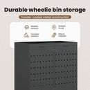 vidaXL Gurulós kuka tároló 2 kukához Antracit 136 x 77,5 x 121,5 cm