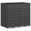 vidaXL Gurulós kuka tároló 2 kukához Antracit 136 x 77,5 x 121,5 cm