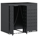 vidaXL Gurulós kuka tároló 2 kukához Antracit 136 x 77,5 x 121,5 cm