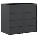 vidaXL Gurulós kuka tároló 2 kukához Antracit 136 x 77,5 x 121,5 cm