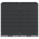 vidaXL Gurulós kuka tároló 2 kukához Antracit 136 x 77,5 x 121,5 cm