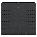 vidaXL Gurulós kuka tároló 2 kukához Antracit 136 x 77,5 x 121,5 cm
