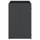 vidaXL Gurulós kuka tároló 2 kukához Antracit 136 x 77,5 x 121,5 cm