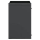 vidaXL Gurulós kuka tároló 2 kukához Antracit 136 x 77,5 x 121,5 cm