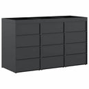 vidaXL Gurulós kuka tároló 3 kukához Antracit 204 x 77,5 x 121,5 cm