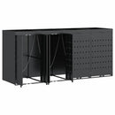 vidaXL Gurulós kuka tároló 4 kukához Antracit 272 x 77,5 x 121,5 cm
