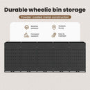 vidaXL Gurulós kuka tároló 5 kukához Antracit 340 x 77,5 x 121,5 cm