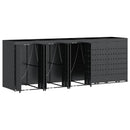 vidaXL Gurulós kuka tároló 5 kukához Antracit 340 x 77,5 x 121,5 cm