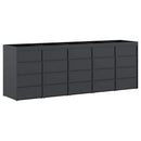 vidaXL Gurulós kuka tároló 5 kukához Antracit 340 x 77,5 x 121,5 cm
