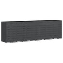 vidaXL Gurulós kuka tároló 6 kukához Antracit 408 x 77,5 x 121,5 cm