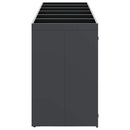 vidaXL Gurulós kuka tároló 6 kukához Antracit 408 x 77,5 x 121,5 cm