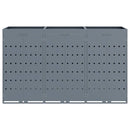 vidaXL Gurulós kuka tároló 3 kukához Világosszürke