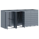 vidaXL Gurulós kuka tároló 4 kukához Világosszürke