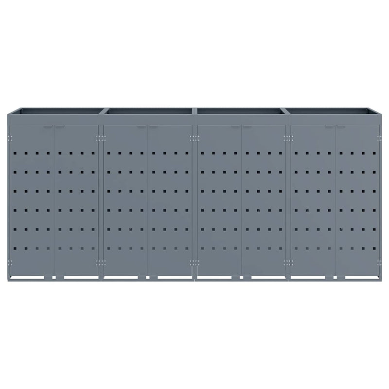 vidaXL Gurulós kuka tároló 4 kukához Világosszürke