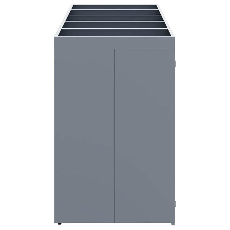 vidaXL Gurulós kuka tároló 5 kukához Világosszürke