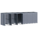 vidaXL Gurulós kuka tároló 6 kukához Világosszürke