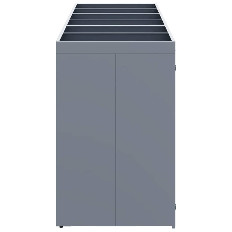 vidaXL Gurulós kuka tároló 6 kukához Világosszürke