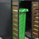 vidaXL Gurulós kuka tároló 3 kukához Antracit 340 x 77.5 x 115.5 cm