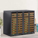 vidaXL Gurulós kuka tároló 3 kukához Antracit 340 x 77.5 x 115.5 cm