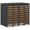 vidaXL Gurulós kuka tároló 3 kukához Antracit 340 x 77.5 x 115.5 cm