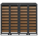 vidaXL Gurulós kuka tároló 3 kukához Antracit 340 x 77.5 x 115.5 cm