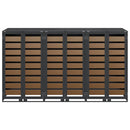 vidaXL Gurulós kuka tároló 3 kukához Antracit 340 x 77.5 x 115.5 cm