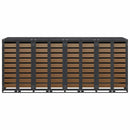 vidaXL Gurulós kuka tároló 3 kukához Antracit 340 x 77.5 x 115.5 cm