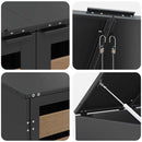 vidaXL Gurulós kuka tároló 3 kukához Antracit 340 x 77.5 x 115.5 cm