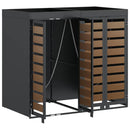 vidaXL Gurulós kuka tároló 3 kukához Antracit 340 x 77.5 x 115.5 cm