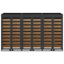 vidaXL Gurulós kuka tároló 3 kukához Antracit 340 x 77.5 x 115.5 cm