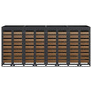 vidaXL Gurulós kuka tároló 3 kukához Antracit 340 x 77.5 x 115.5 cm