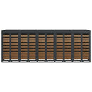 vidaXL Gurulós kuka tároló 3 kukához Antracit 340 x 77.5 x 115.5 cm