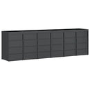 vidaXL Gurulós kuka tároló 3 kukához Antracit 340 x 77.5 x 115.5 cm