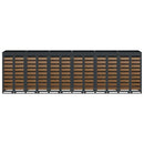 vidaXL Gurulós kuka tároló 3 kukához Antracit 340 x 77.5 x 115.5 cm