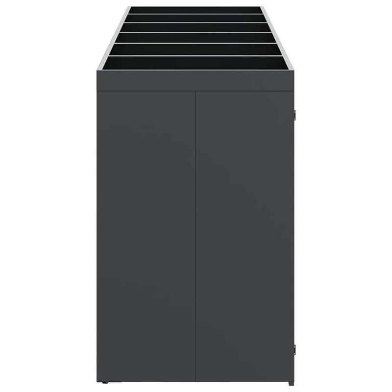 vidaXL Gurulós kuka tároló 3 kukához Antracit 340 x 77.5 x 115.5 cm