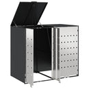 vidaXL Gurulós kuka tároló 3 kukához Antracit 340 x 77.5 x 115.5 cm