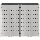 vidaXL Gurulós kuka tároló 3 kukához Antracit 340 x 77.5 x 115.5 cm