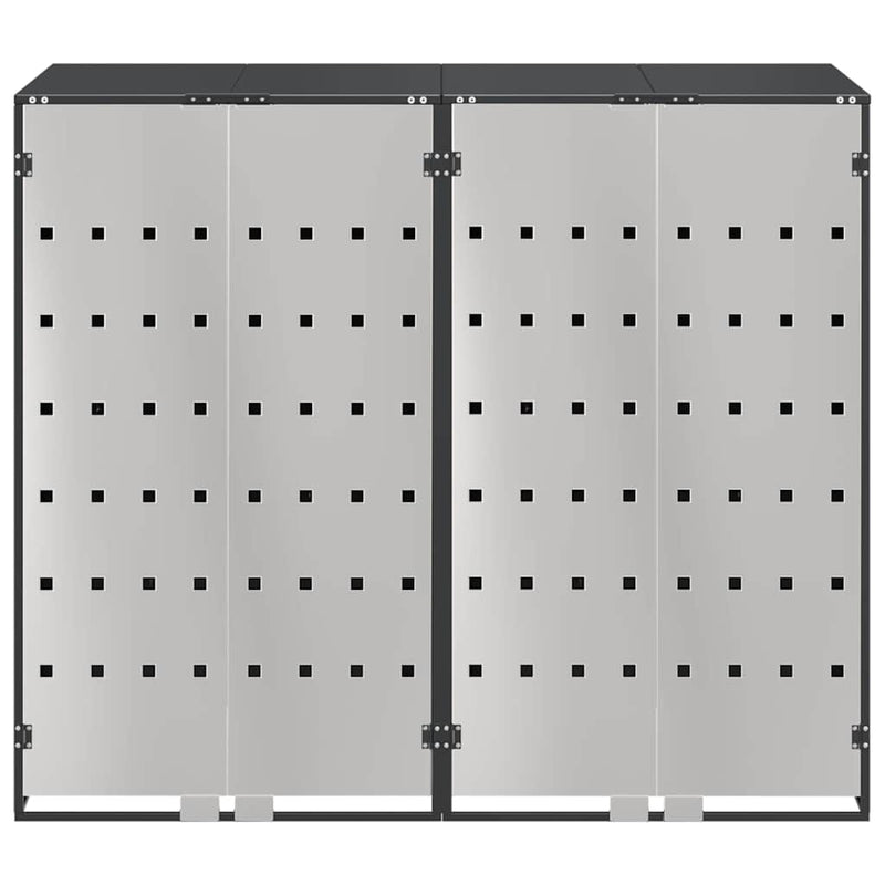 vidaXL Gurulós kuka tároló 3 kukához Antracit 340 x 77.5 x 115.5 cm