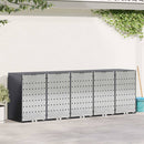 vidaXL Gurulós kuka tároló 3 kukához Antracit 340 x 77.5 x 115.5 cm