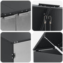 vidaXL Gurulós kuka tároló 3 kukához Antracit 340 x 77.5 x 115.5 cm