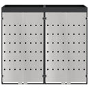 vidaXL Gurulós kuka tároló 3 kukához Antracit 340 x 77.5 x 115.5 cm