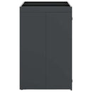 vidaXL Gurulós kuka tároló 3 kukához Antracit 340 x 77.5 x 115.5 cm