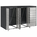 vidaXL Gurulós kuka tároló 3 kukához Antracit 340 x 77.5 x 115.5 cm