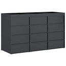 vidaXL Gurulós kuka tároló 3 kukához Antracit 340 x 77.5 x 115.5 cm